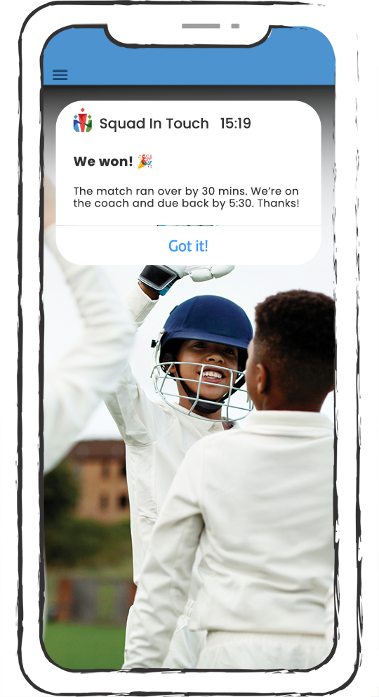 Mobile app views for parents and students